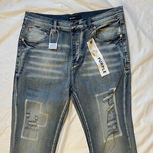 Purple Brand Jeans Dropped Fit Mid Rise Slim Leg P001 Size 36